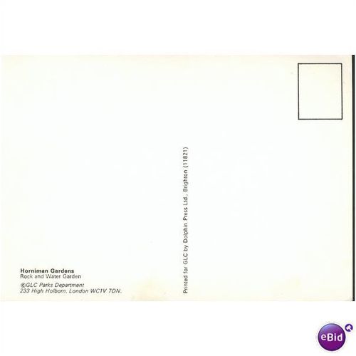 GLC Parks Department Postcard - Horniman Gardens, London - 2