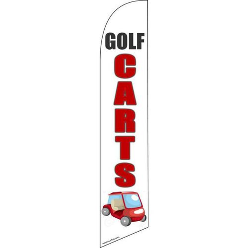 GOLF CART SALE 15ft tall swooper banner sign flag kit flag pole spike