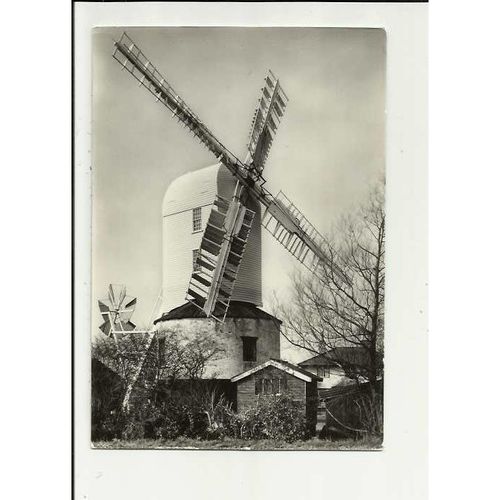 Suffolk SAXTEAD GREEN Windmill Postcard by Ministry of Works (1)