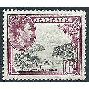 Jamaica 1938 SG128 6d Grey & Purple Mounted Mint ....