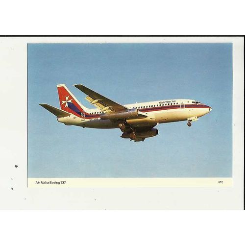 Aviation AIR MALTA BOEING 737 Postcard by Dennis (612)