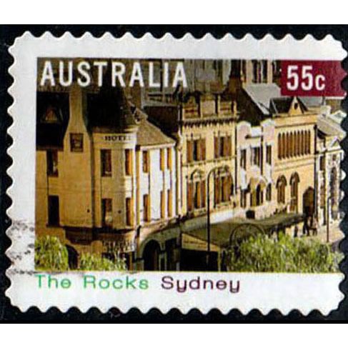 Australia 2008 Tourist Precincts 55c Used P&S Stamp 11.25 perf The Rocks Sydney
