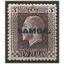 Samoa 1916 SG140 3d Chocolate Mounted Mint ...