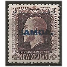 Samoa 1916 SG140 3d Chocolate Mounted Mint ...