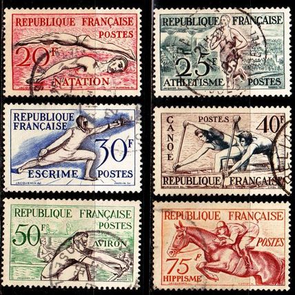 FRANKREICH FRANCE [1953] MiNr 0978-83 ( O/used ) Olympiade