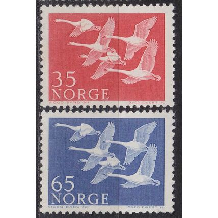 NORWEGEN NORWAY [1956] MiNr 0406-07 ( **/mnh ) Vögel