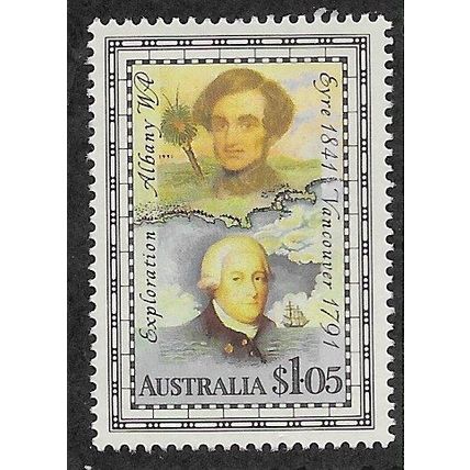 AUS 1991 $1.05 'EXPLORATION OF W.A' FINE USED (EBID67-950)