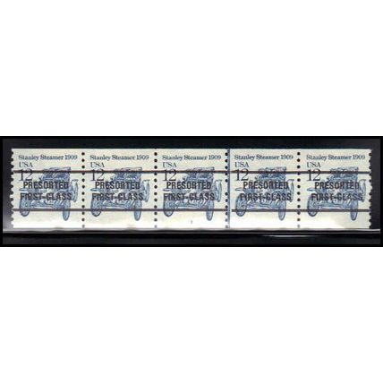 2132a 12c Stanley Steamer Fine MNH Dry Gum PNC 2/5 Line Gap X2106
