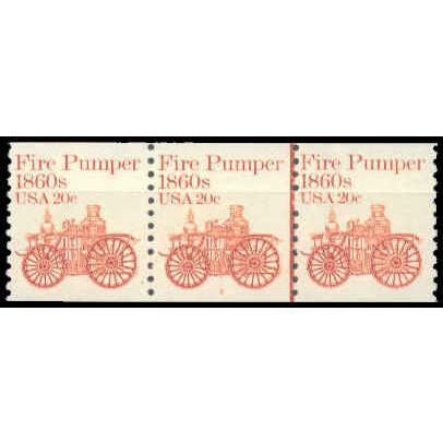 1908 20c Fire Pumper Fine MNH Dry Gum PNC 3/3 G0234