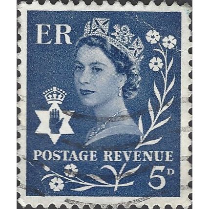 NORTHERN IRELAND, Queen Elizabeth II, Wilding, blue 1968, 5d