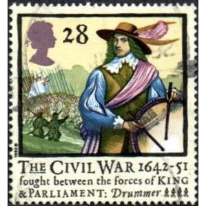 1992 350th Anniversary of Civil War. 28p Value. Drummer. Fine Used