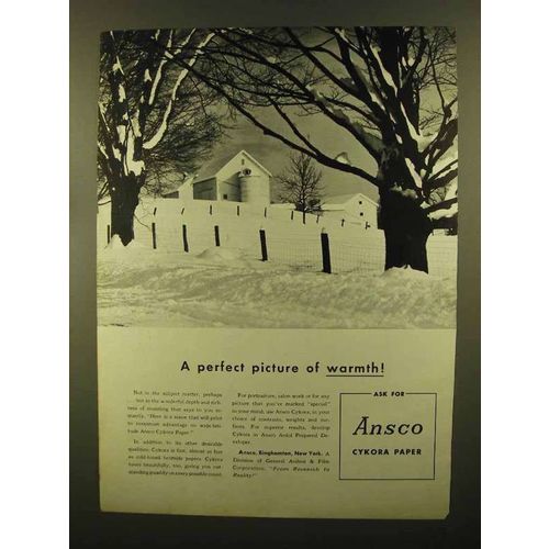 1950 Ansco Cykora Paper Ad - Picture of Warmth