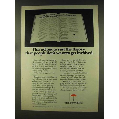 1977 Travelers Insurance Ad - Put To Rest the Theory