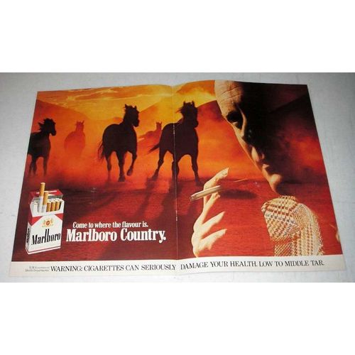 1978 2-age Marlboro Cigarette Ad - Horses, Marlboro Country
