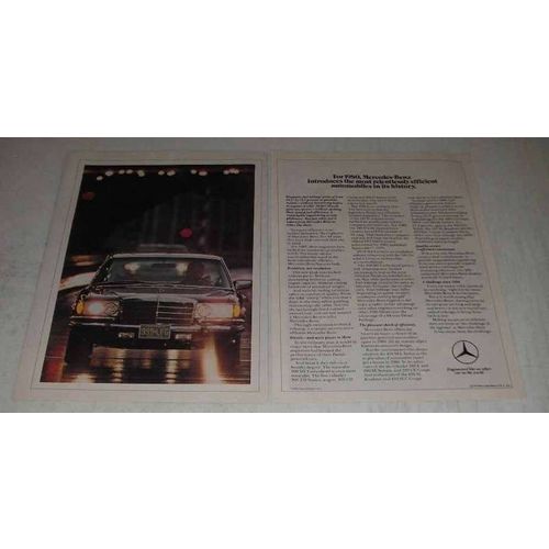 1980 2-page Mercedes-Benz Cars Ad - Relentlessly Efficient