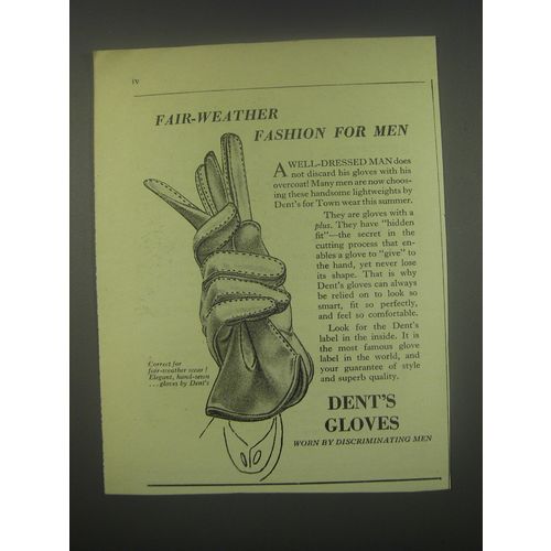 1949 Dent's Gloves Ad - Fair-weather fashion for men