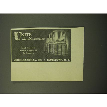 1950 Union-National Unite Double Dresser Advertisement