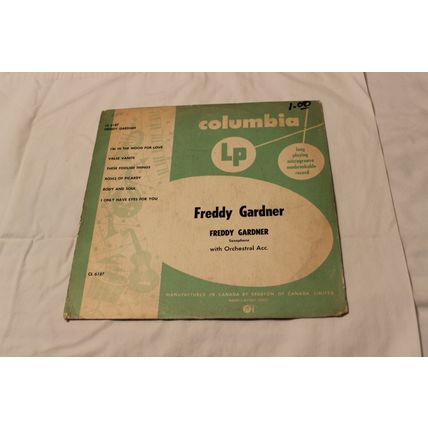 Freddy Gardner with Orchestra 10" LP with Original Cover- FREDDY GARDNER AND HI
