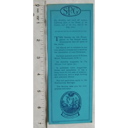 Vintage bookmark - The Society for the Propagation of the Gospel