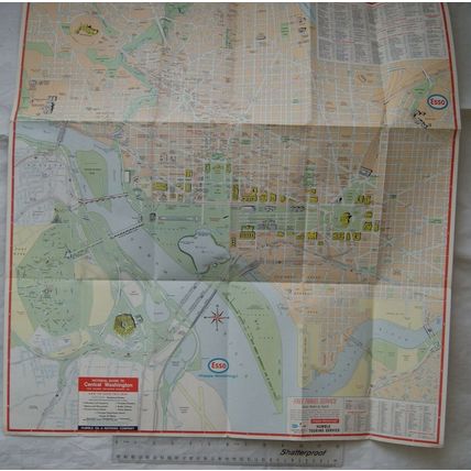 1968 Esso Washington DC Map and Visitor's Guide