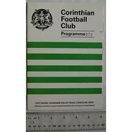 1988 programme Corinthian FC v. Witney Town FC