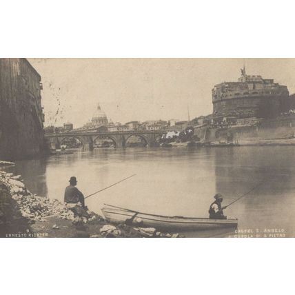 Castle Angelo Italy Old Fishing Fishermen 1905 Postcard