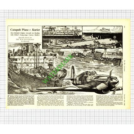Focke-Wulf Kurier German Plane WW2 -1941 Cutting