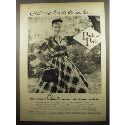 1955 Peck and Peck Dress Ad - photo by Don Honeyman - Our Swiss Lanella
