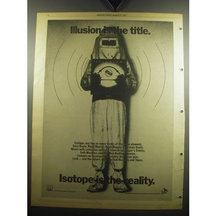 1975 Isotope Illusion Album Advertisement - Illusion is the title.