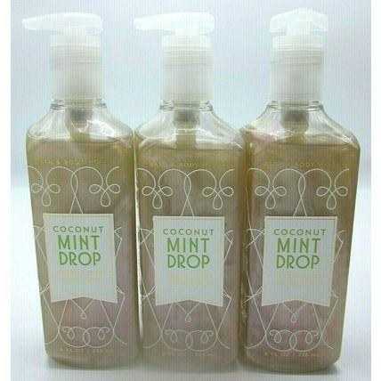 3 bottles Bath & Body Works Hand Soap Creamy Luxe Coconut Mint Drop