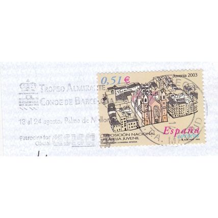 Madrid postmark + Slogan Spain 2003 on National Philatelic Exposition 0.51e VGC