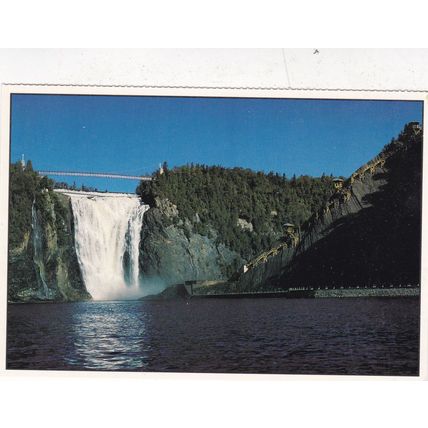 Montmorency Waterfall Quebec Canada Postcard unused VGC