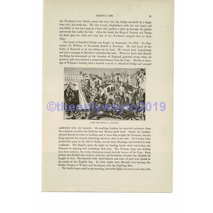 After The Battle of Hastings, Book Illustration (Print), c1870