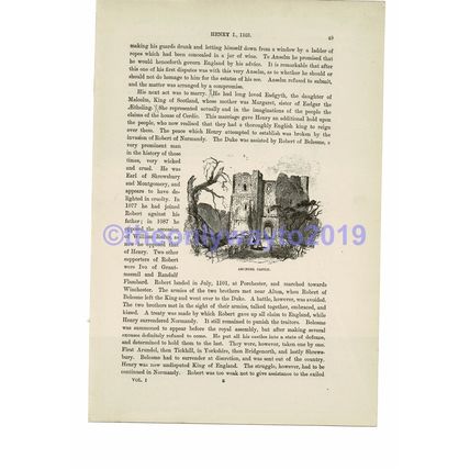 Arundel Castle, Sussex, England, Book Illustration (Print), c1870