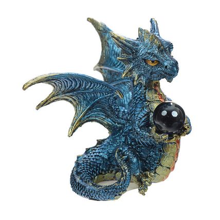 Enchanted Nightmare Dragon Figurine Purple Red Blue