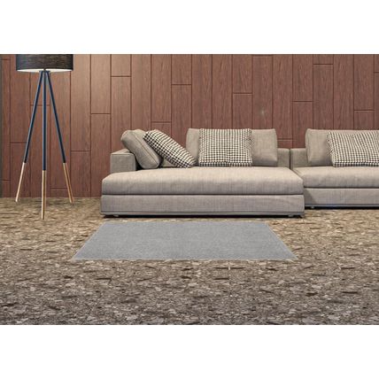 2' X 4' Silver Grey Non Skid Indoor Outdoor Runner Rug