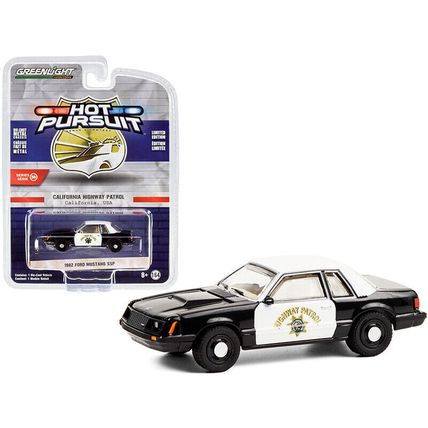 1982 Ford Mustang SSP Black and White CHP "California Highway Patrol" "Hot Pu...