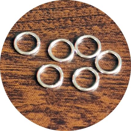 8mm Sterling Silver Closed Jumping's 925 3 pack sizes .912mm wire Gauge 19 C34