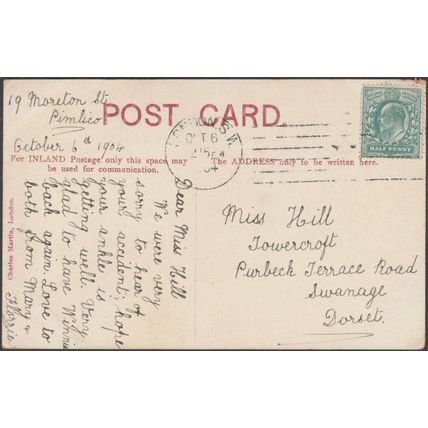 Battersea Park, London, 1904 - Charles Martin Postcard