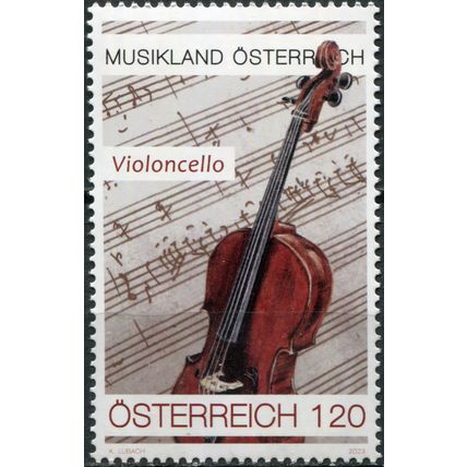 Austria. 2023. Musical Country Austria. Violoncello (MNH **) Stamp