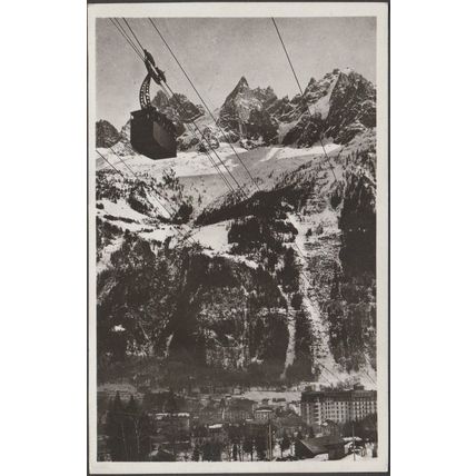 Téléférique du Plan Praz et Aiguilles Rouges, c.1950s - La Cigogne Photo CPSM