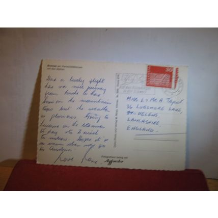 BRUNNEN, SWITZERLAND used postcard 1989 pm =