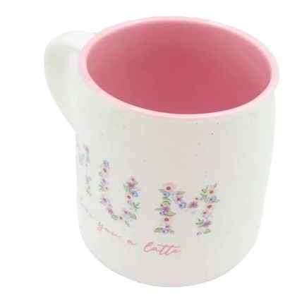 Mum Mug Love You a Latte Ceramic Floral & Pink Inside 9 CM Mothers Day Tableware