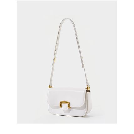 Genuine Leather Women Shoulder Bag Handbag White