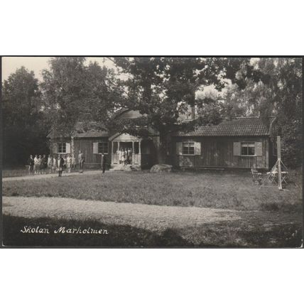 Skolan, Marholmen, Norrtälje, c.1930 - Foto Vykort