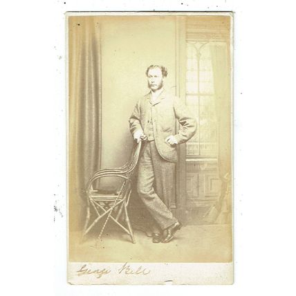 Victorian cdv photo man standing hand in pocket Glasgow photographer