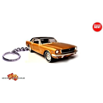 RARE KEYCHAIN 1964½~65 GOLD FORD MUSTANG CUSTOM Ltd Ed.