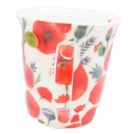 Red Poppies Mug Fine China Mug 9 CM Ceramic Dishwasher & Microwave Safe Gift