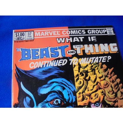 AUTOGRAPHED!! WHAT IF? # 37!! The THING & BEAST MUTATE! 1983! NM- $22.00 Shippe
