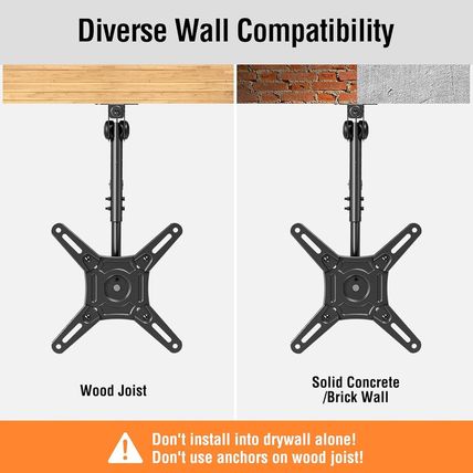 ELIVED Flip down Ceiling TV Mount for Most 14-40 Inch Tvs, Floding TV Mount for